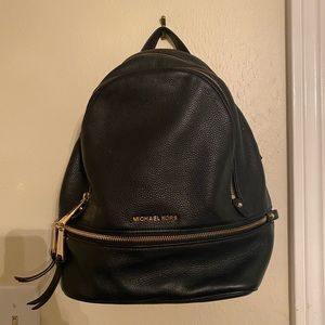 Rhea Pebble Leather Backpack mini